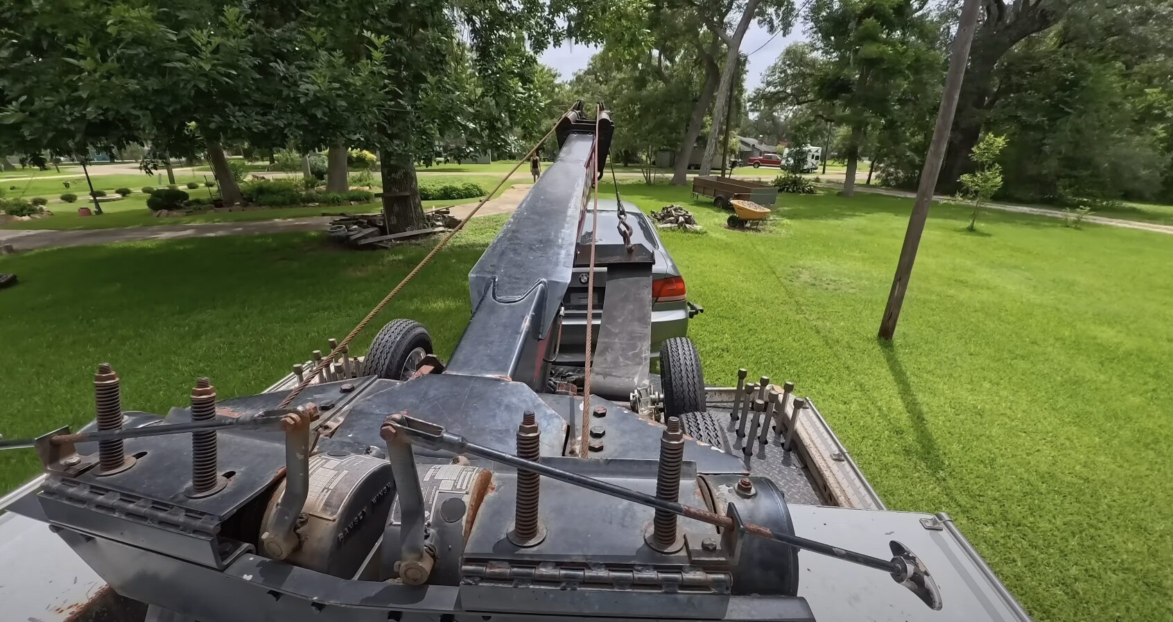 Advanced towing equipment - professional recovery and transport machinery Professional towing equipment and recovery truck with specialized machinery